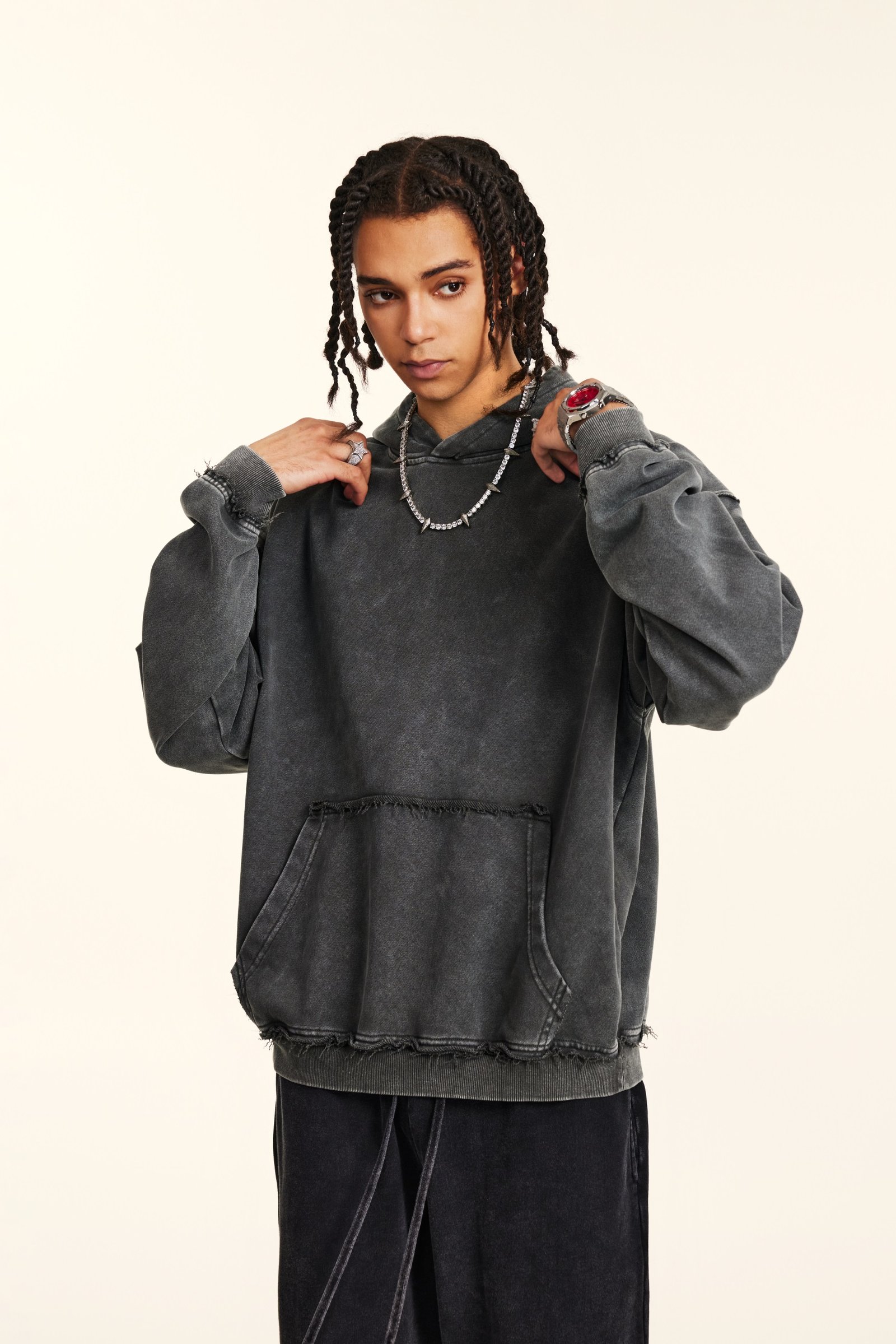 410GSM Washed Terry Oversize Hoodie