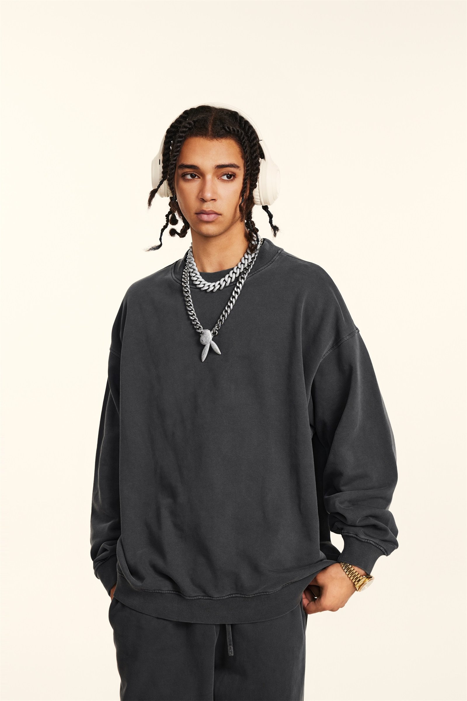 380GSM Washed Terry Sweatshirt