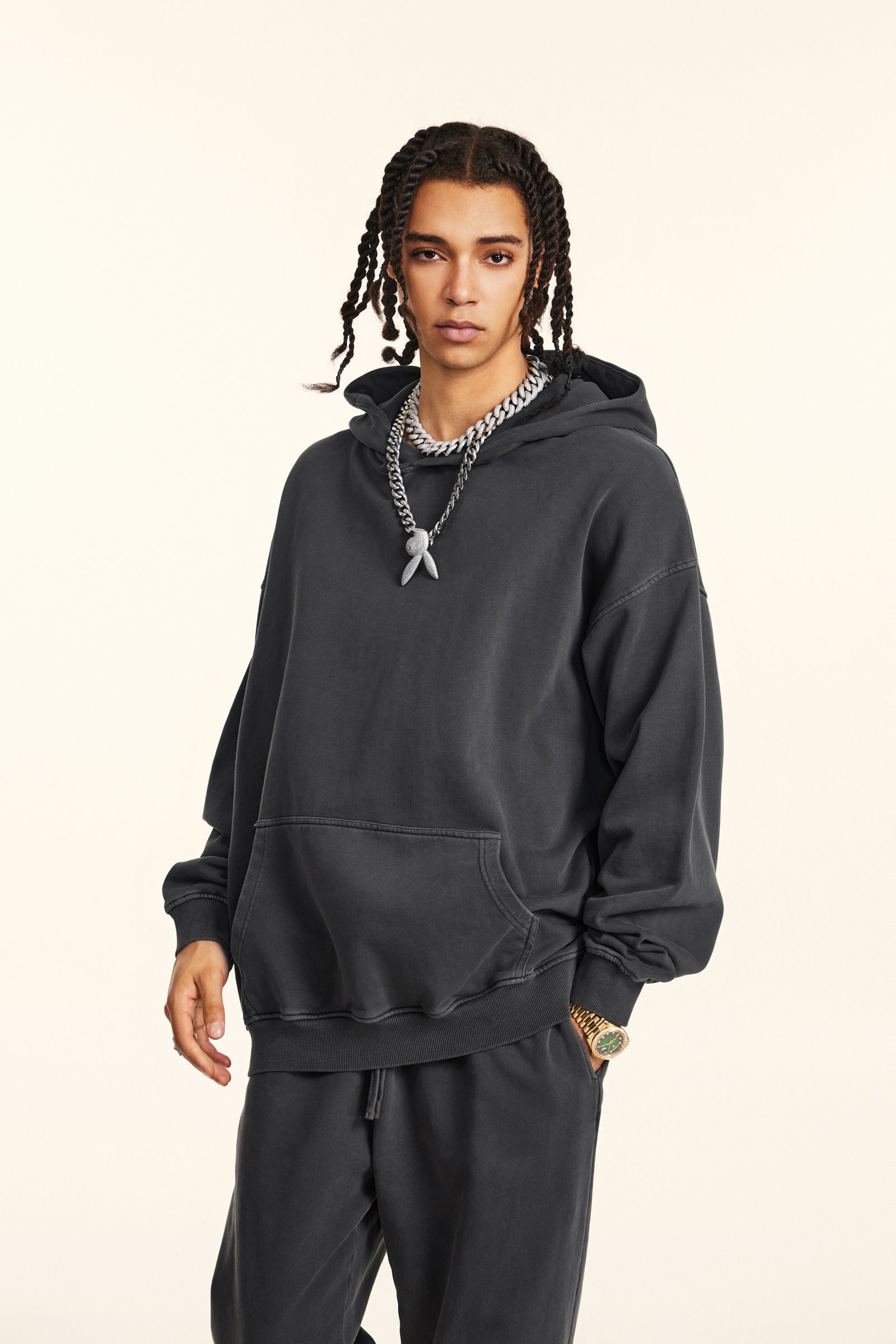 380GSM Washed French Terry Oversize Hoodie